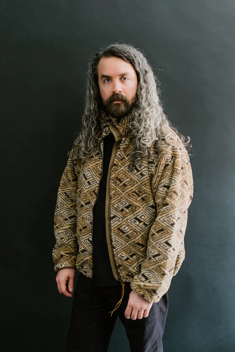 03-6018-AR - Boa Fleece Jacket - African Pattern
