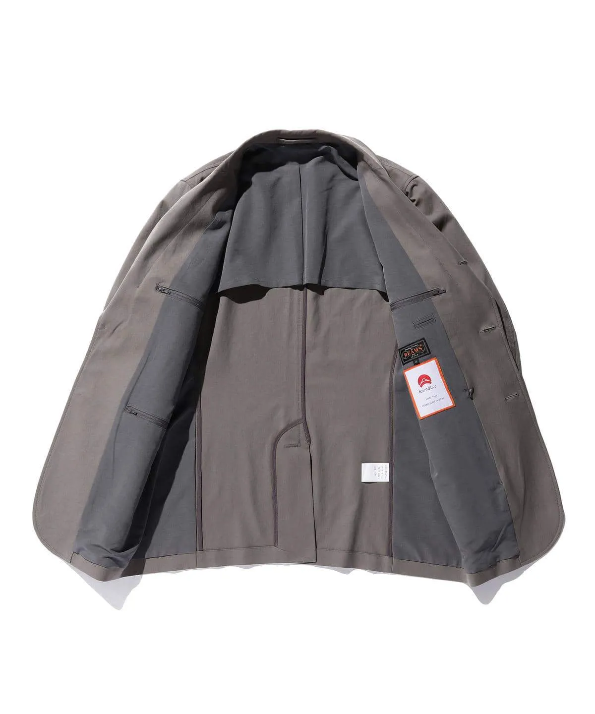 3-Button Polyester Chambray Travel Jacket