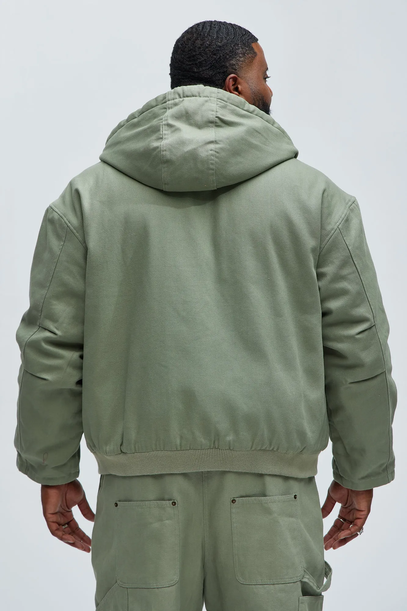 Alexander Utility Canvas Hooded Jacket - Olive