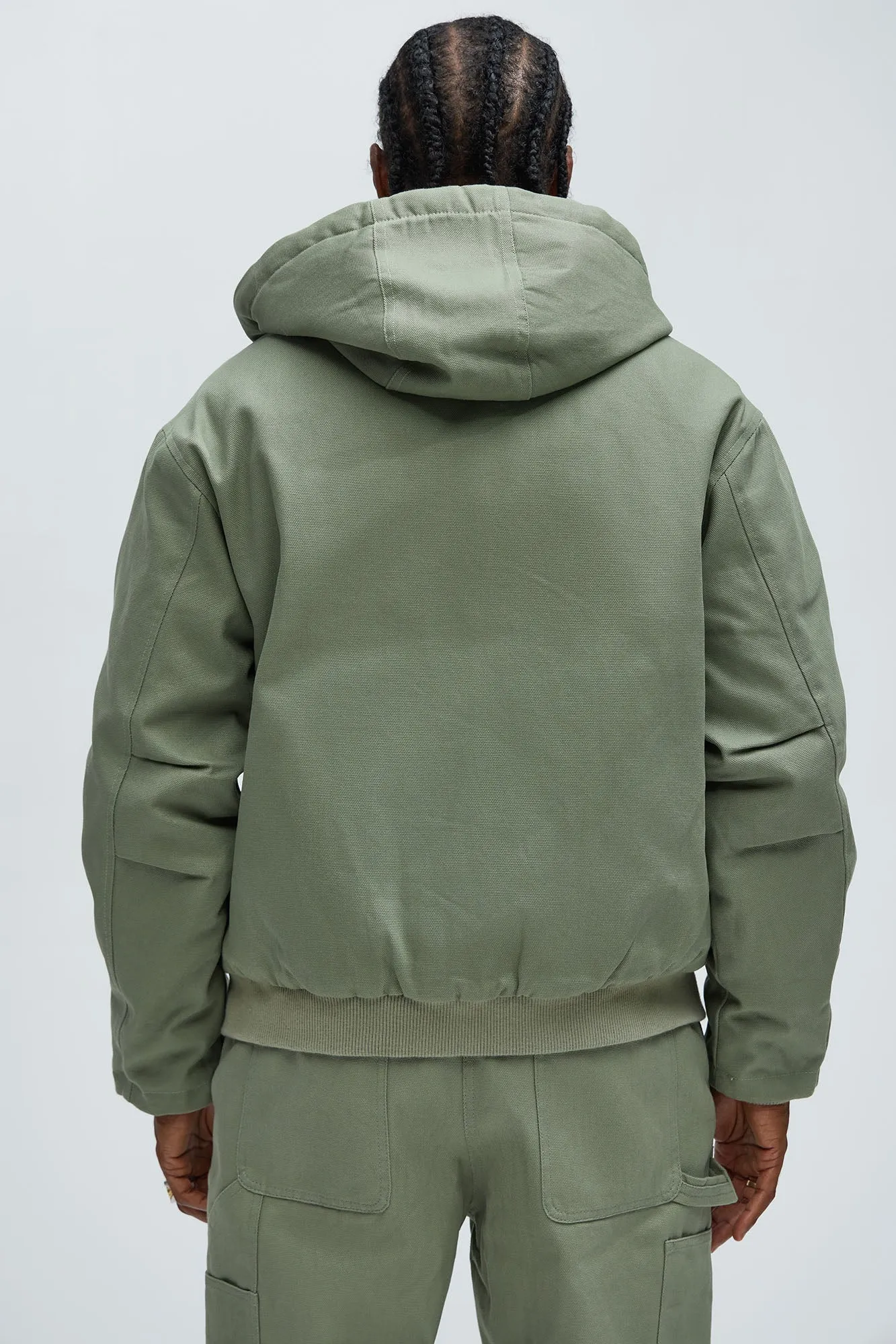 Alexander Utility Canvas Hooded Jacket - Olive