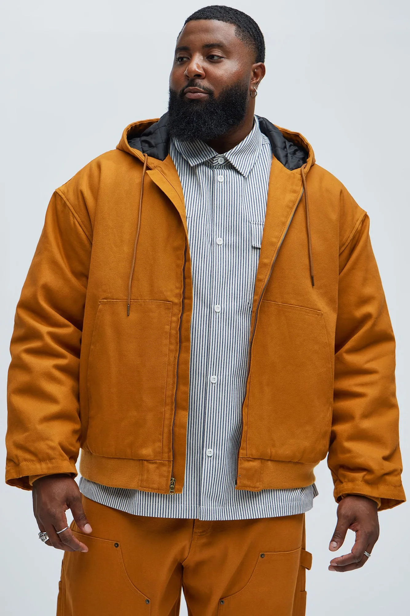 Alexander Utility Canvas Hooded Jacket - Tan