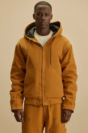 Alexander Utility Canvas Hooded Jacket - Tan