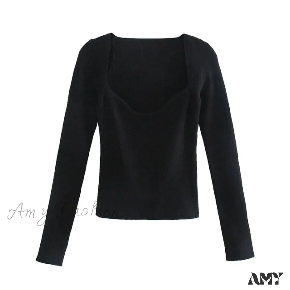 Amy Fashion - Casual Fashion Slim-fit Tight Knitted Sweaters