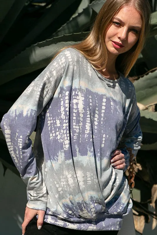 BAMBOO TIE DYE PRINT SWEATSHIRTS