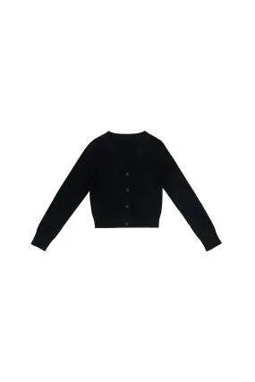 Black Round Neck Cardigan