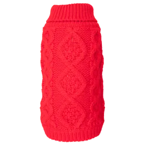 Chunky Knit Sweater | Red