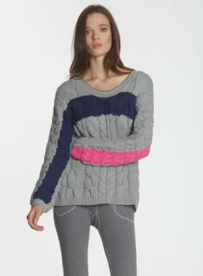 Clara Cable Sweater - Grey