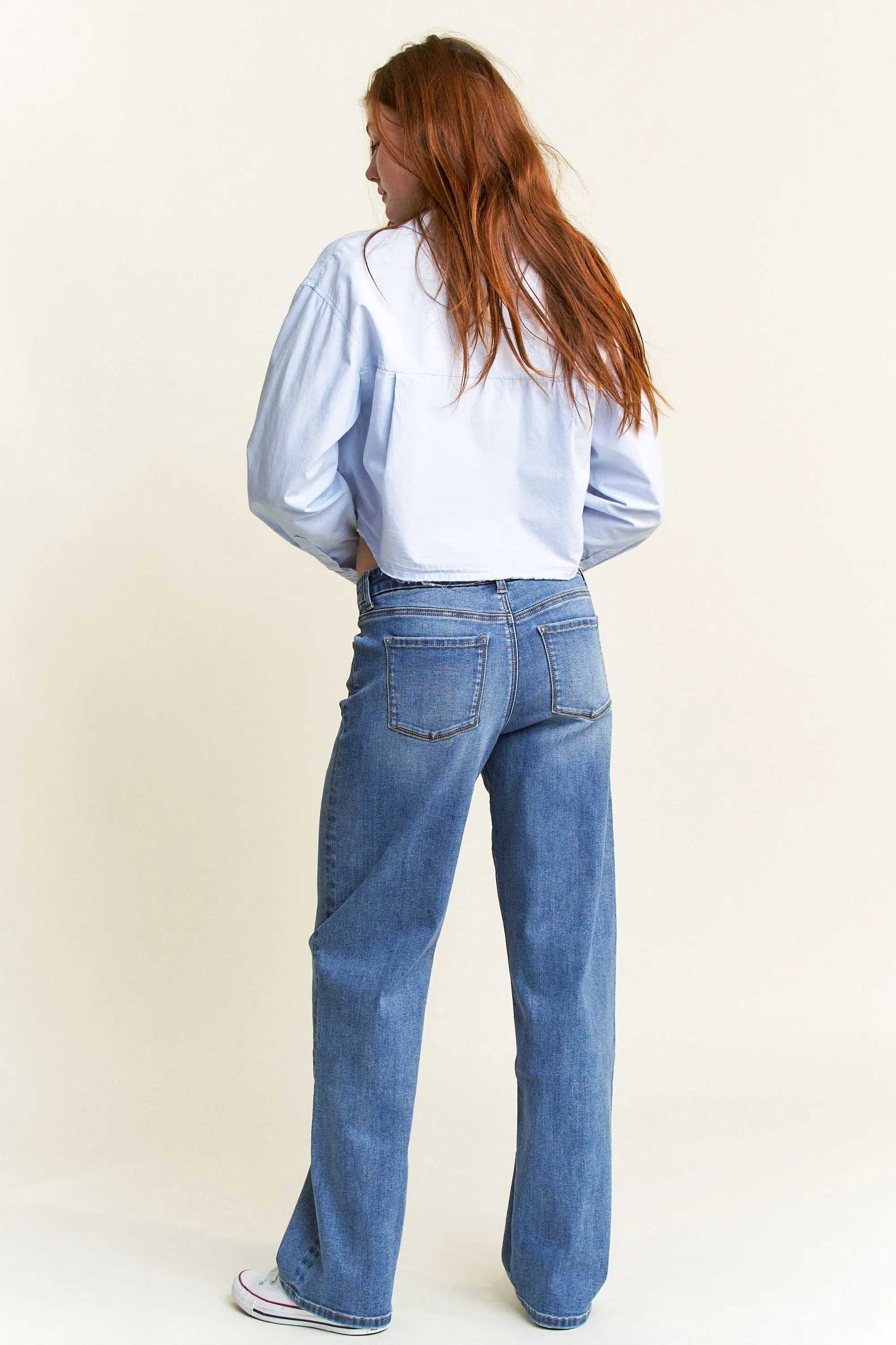 Enjean - Mid Rise Loose Straight Jeans - EP3580