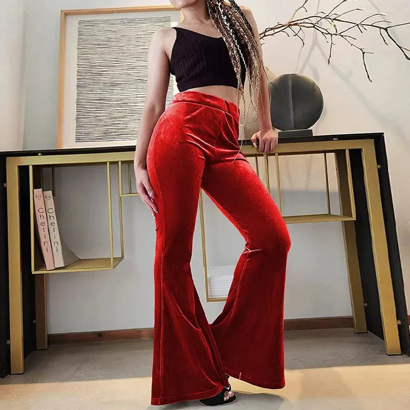 Flared Velvet Trousers