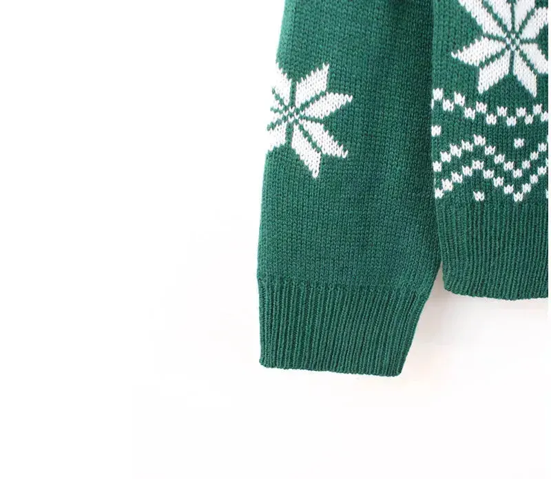 Green christmas Santa Paws Couple Pullover sweater