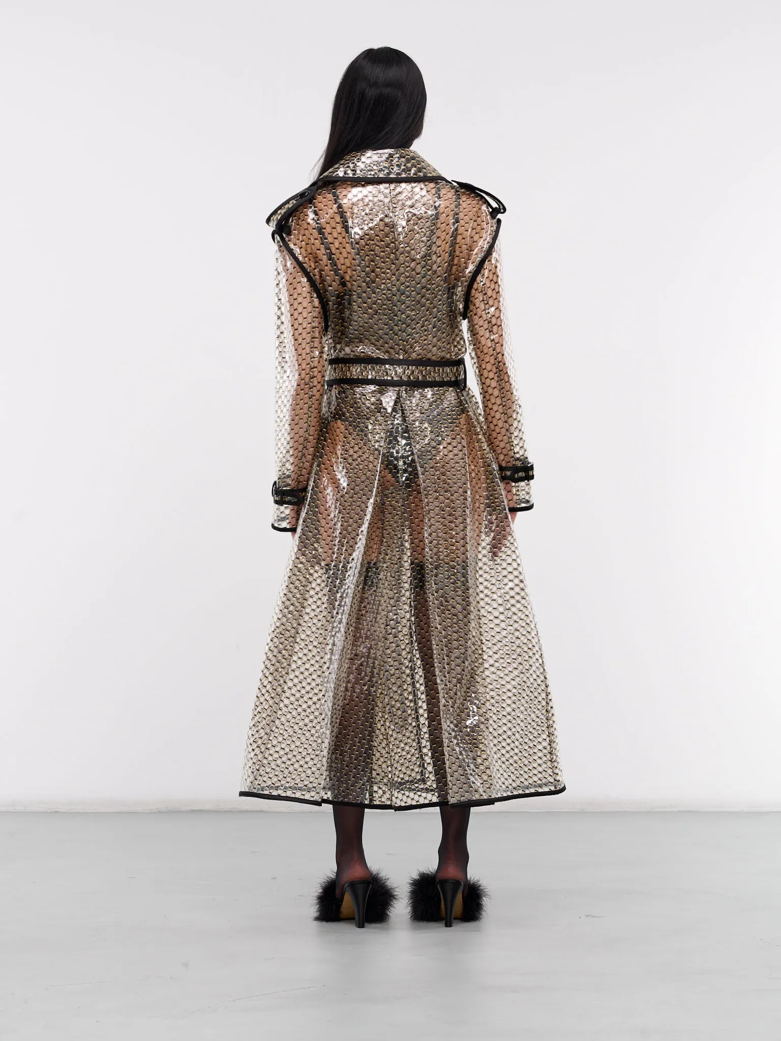 Hexagon Transparent Trench Coat (F0D1HT-FIM30-MULTICOLOR)