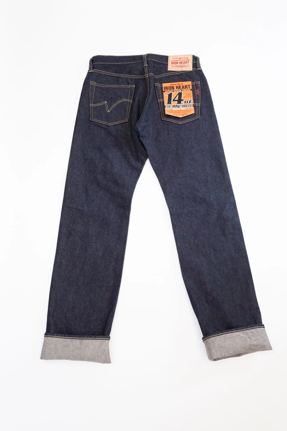 IH-634S-142 - 14oz Selvedge Denim Straight Cut Jeans - Indigo