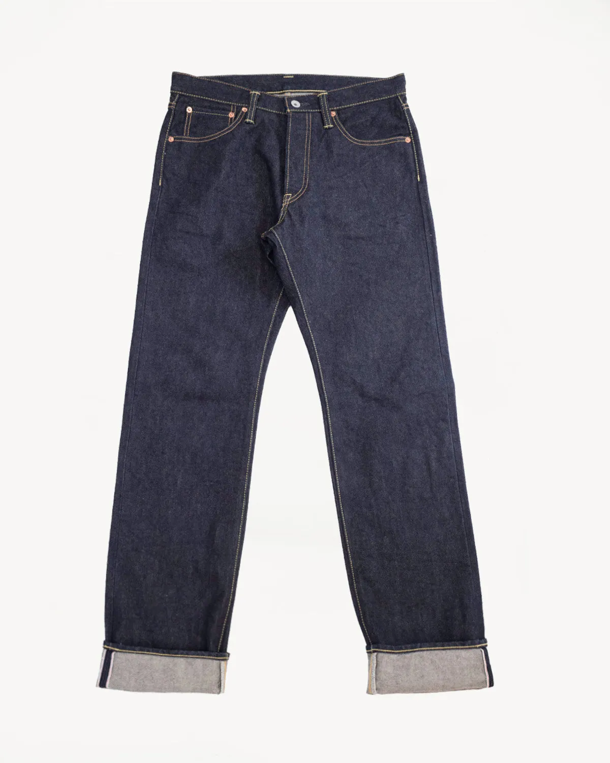 IH-634S-142 - 14oz Selvedge Denim Straight Cut Jeans - Indigo