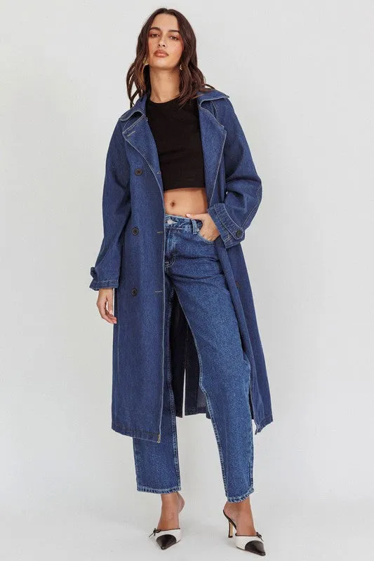 I've Got The Blues Denim Trench Coat