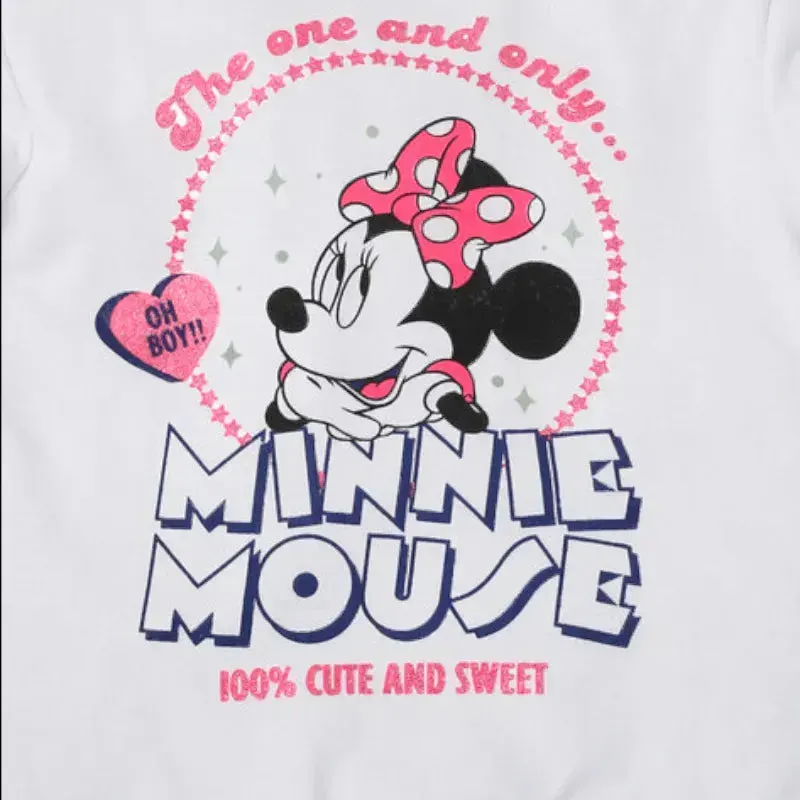 Kids Minnie Mouse Print Crew-Neck Sweatshirt