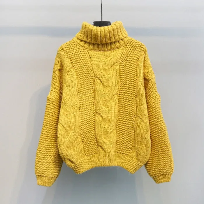 Knitted Batwing Sleeve Casual Sweater