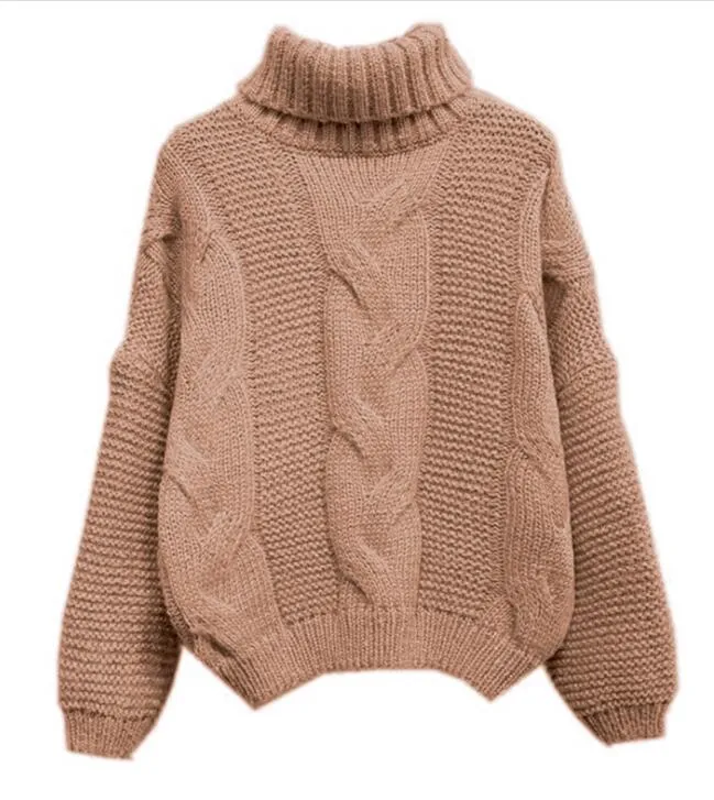 Knitted Batwing Sleeve Casual Sweater