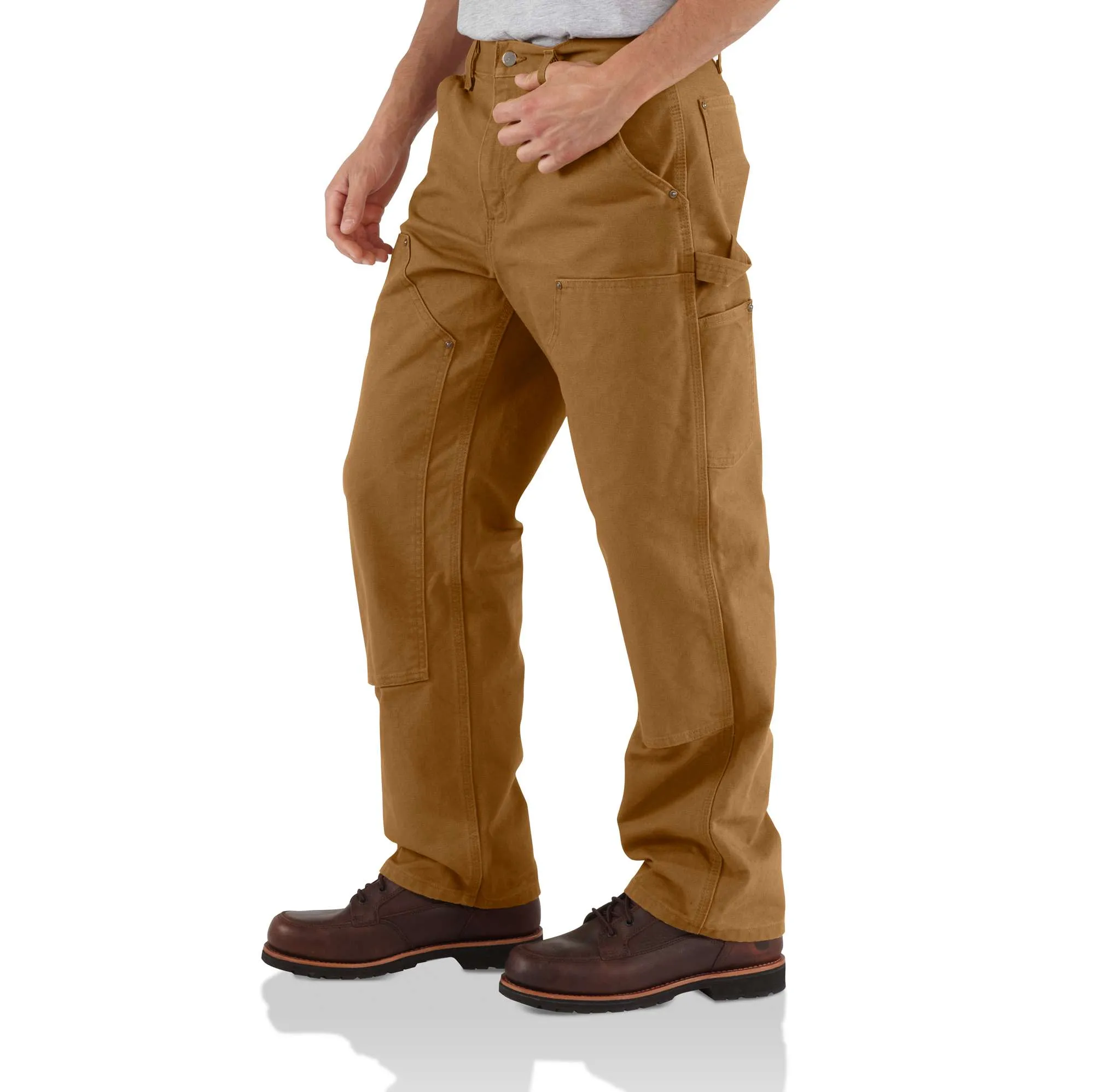 Loose Fit Washed Duck Double-Front Utility Work Pant