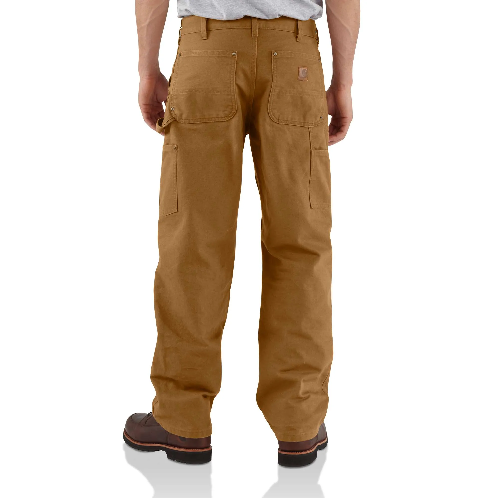 Loose Fit Washed Duck Double-Front Utility Work Pant