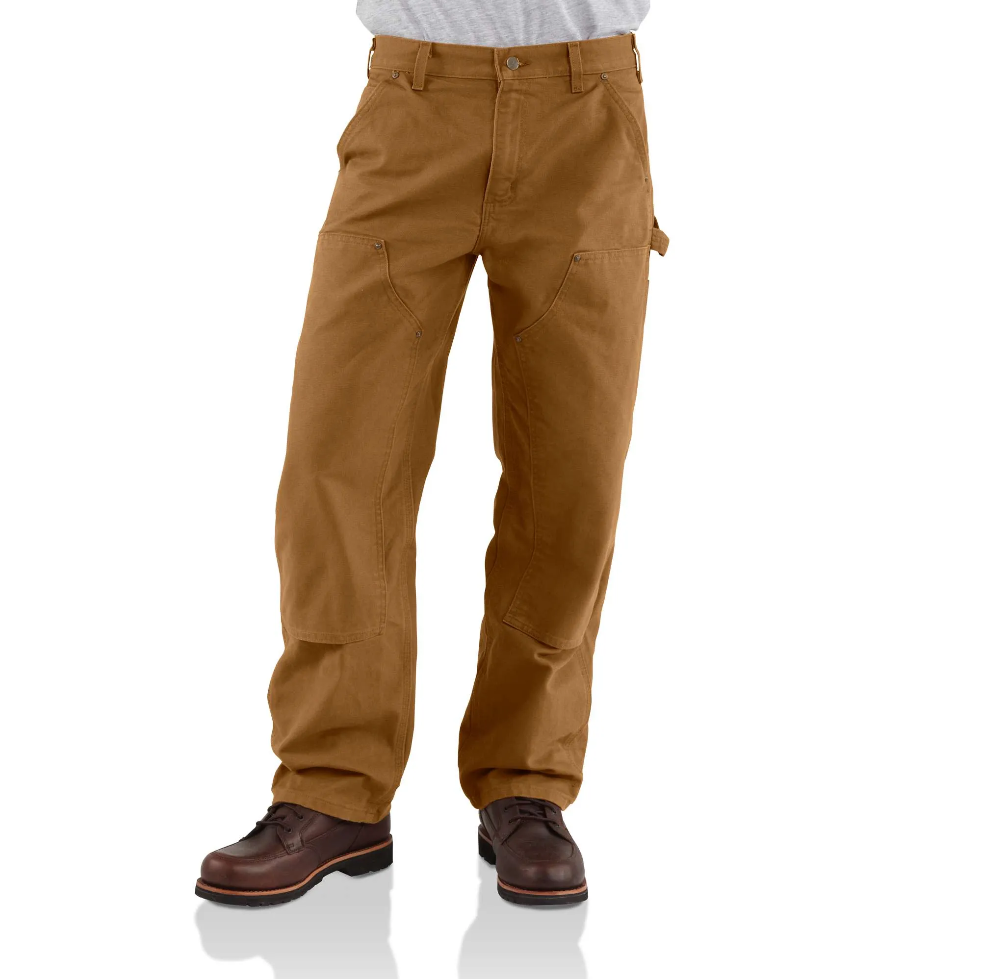 Loose Fit Washed Duck Double-Front Utility Work Pant