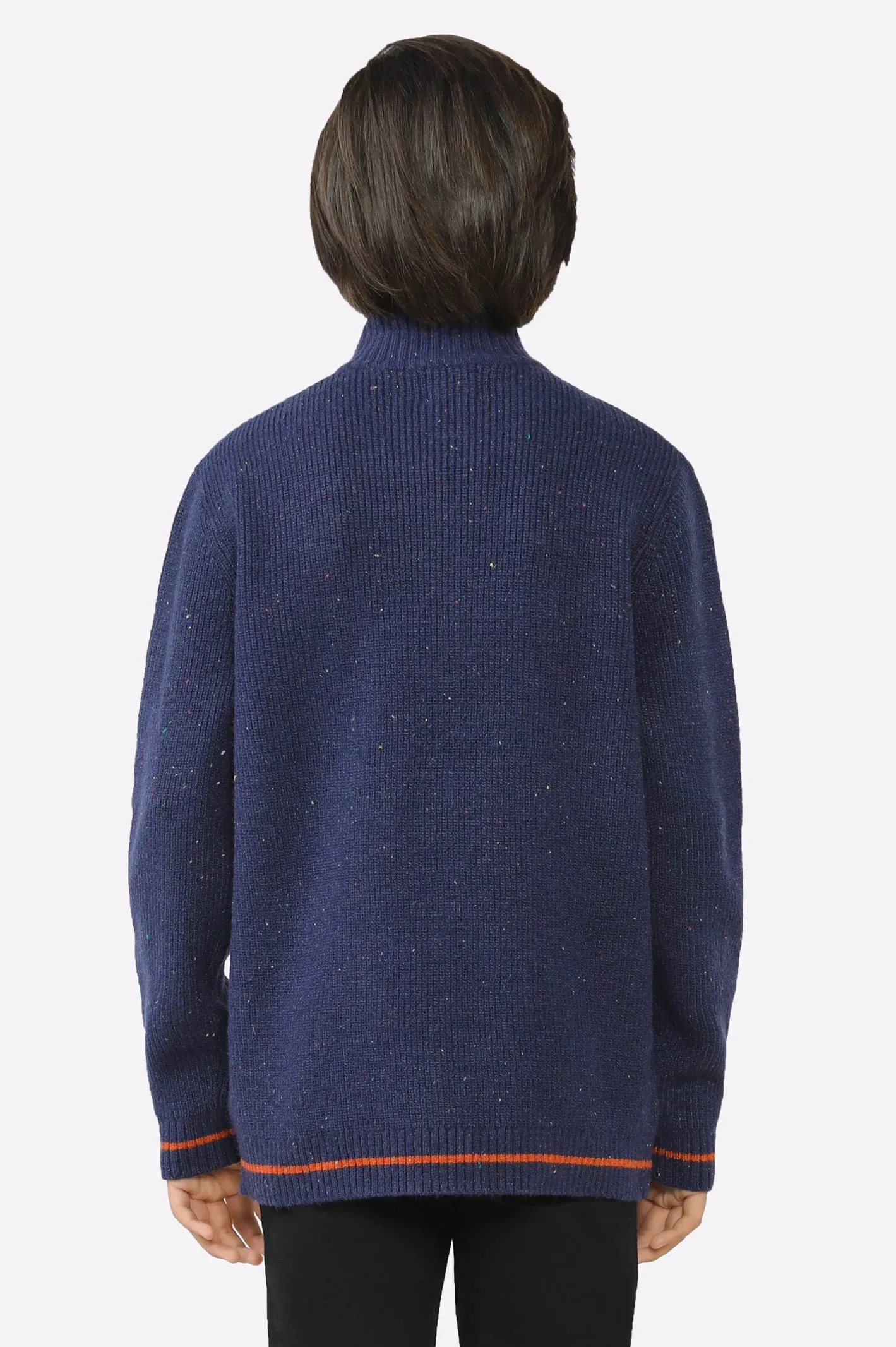 Navy Blue Knitted Boys Sweaters