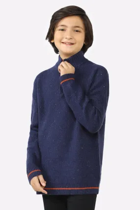 Navy Blue Knitted Boys Sweaters