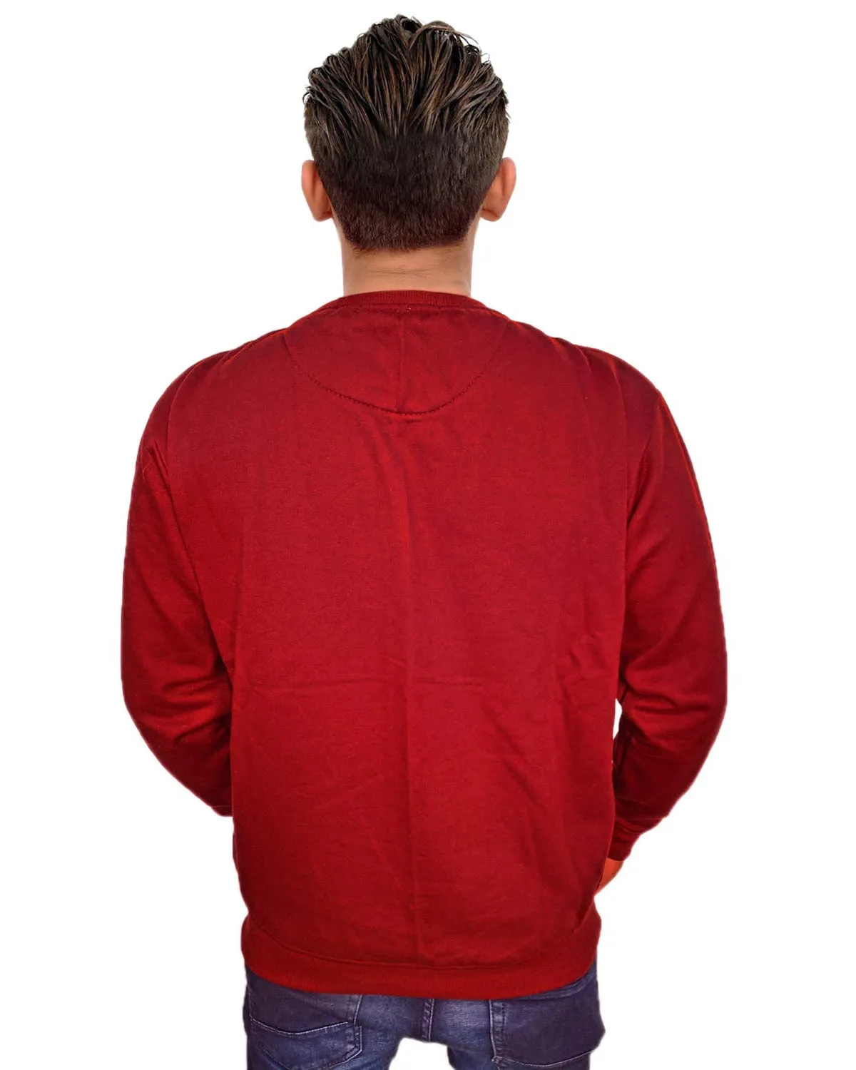 Prokick Men's Round Neck Sweatshirt - Maroon