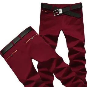 Red Casual Pants For Men