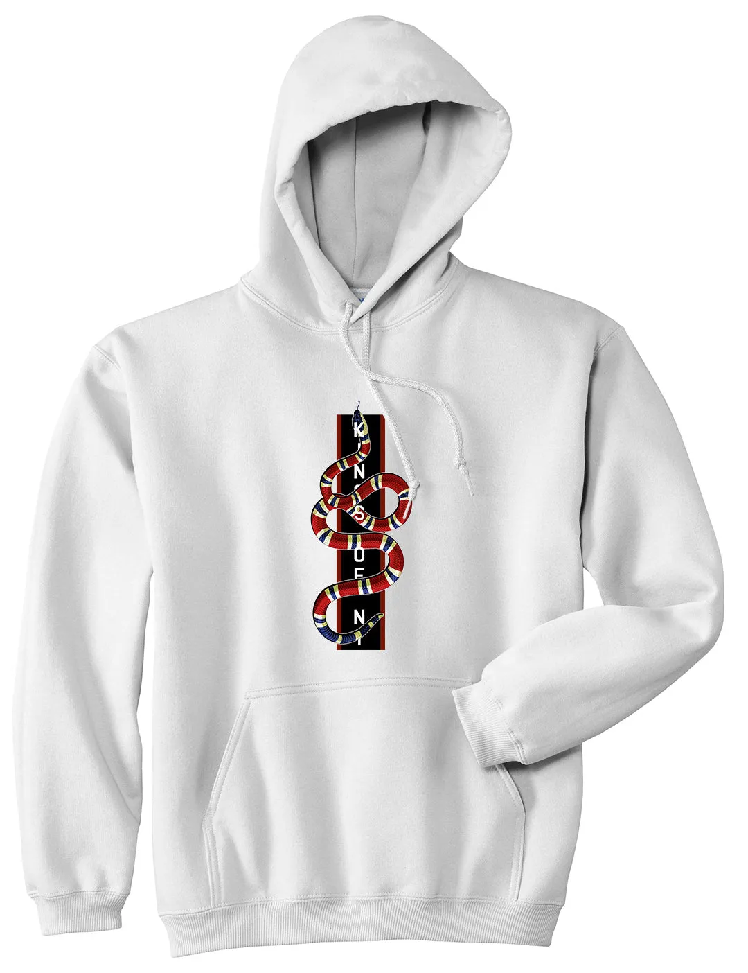 Red Snake Mens Pullover Hoodie