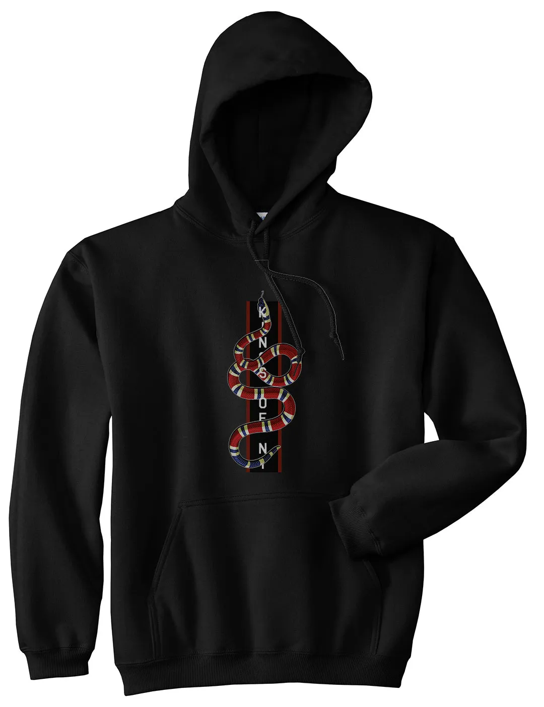 Red Snake Mens Pullover Hoodie