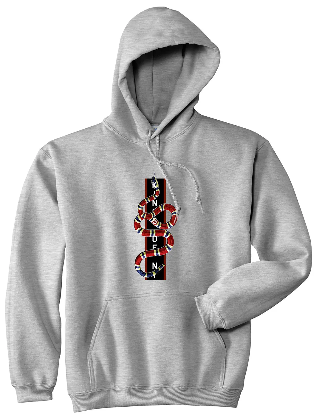 Red Snake Mens Pullover Hoodie