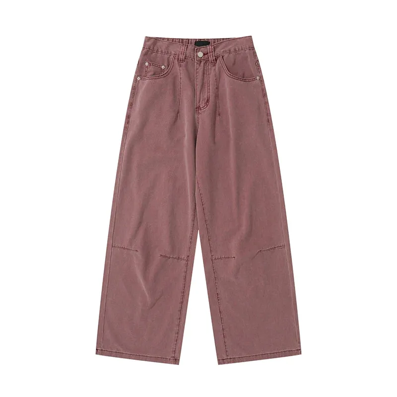 Rinsed Utility Straight-Leg Pants