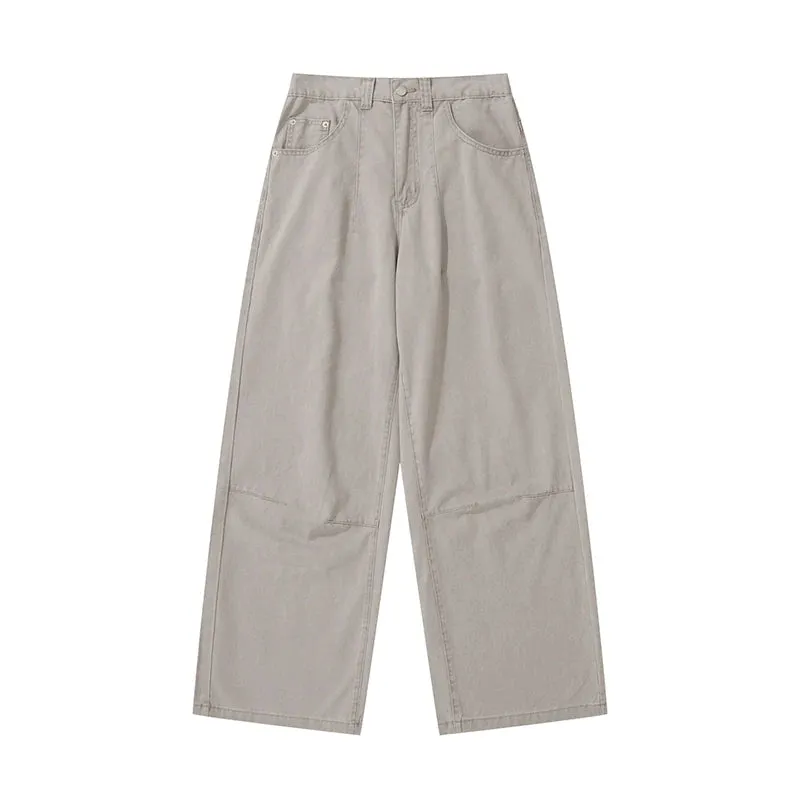 Rinsed Utility Straight-Leg Pants