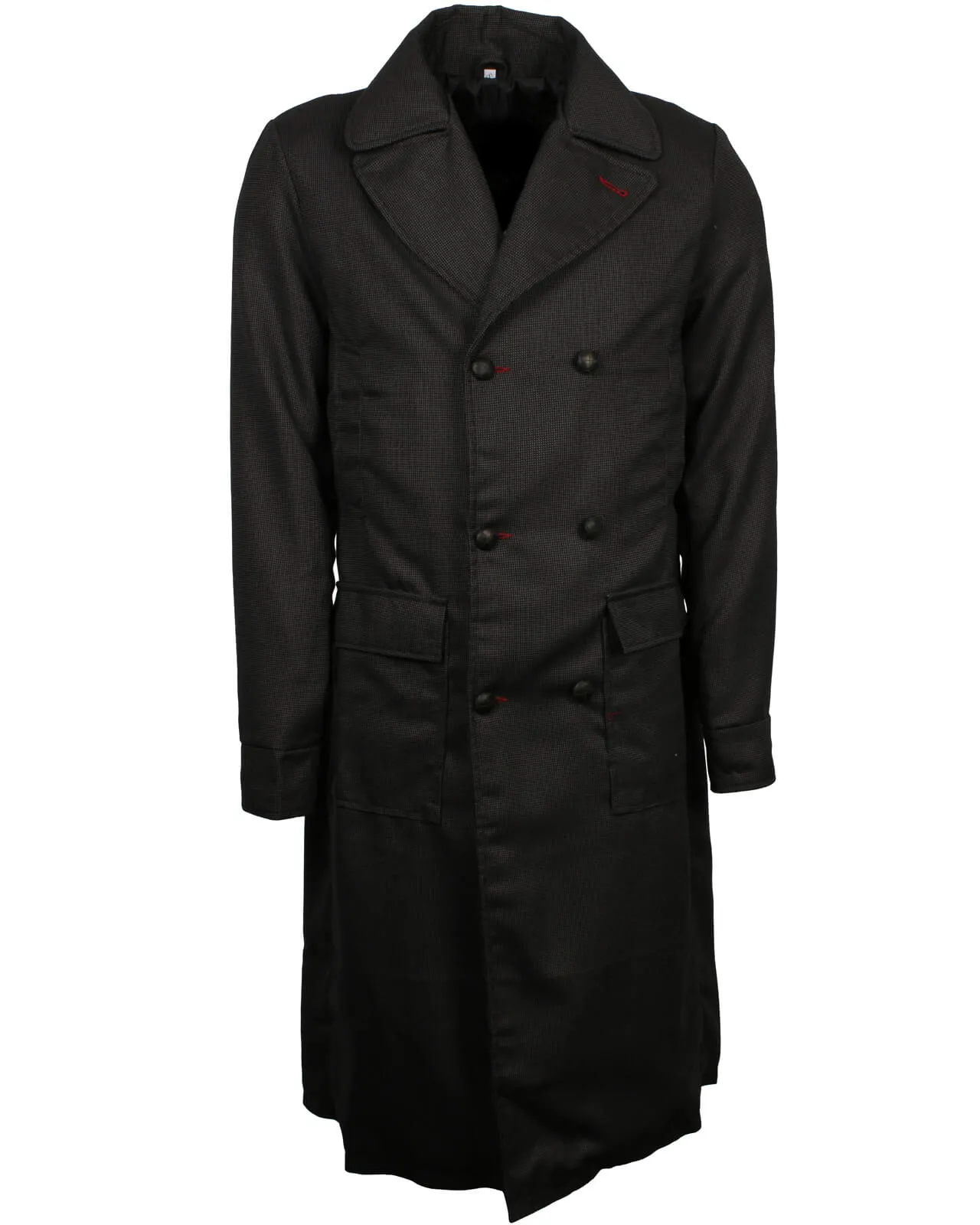 Sherlock Holmes Black Wool Trench Coat