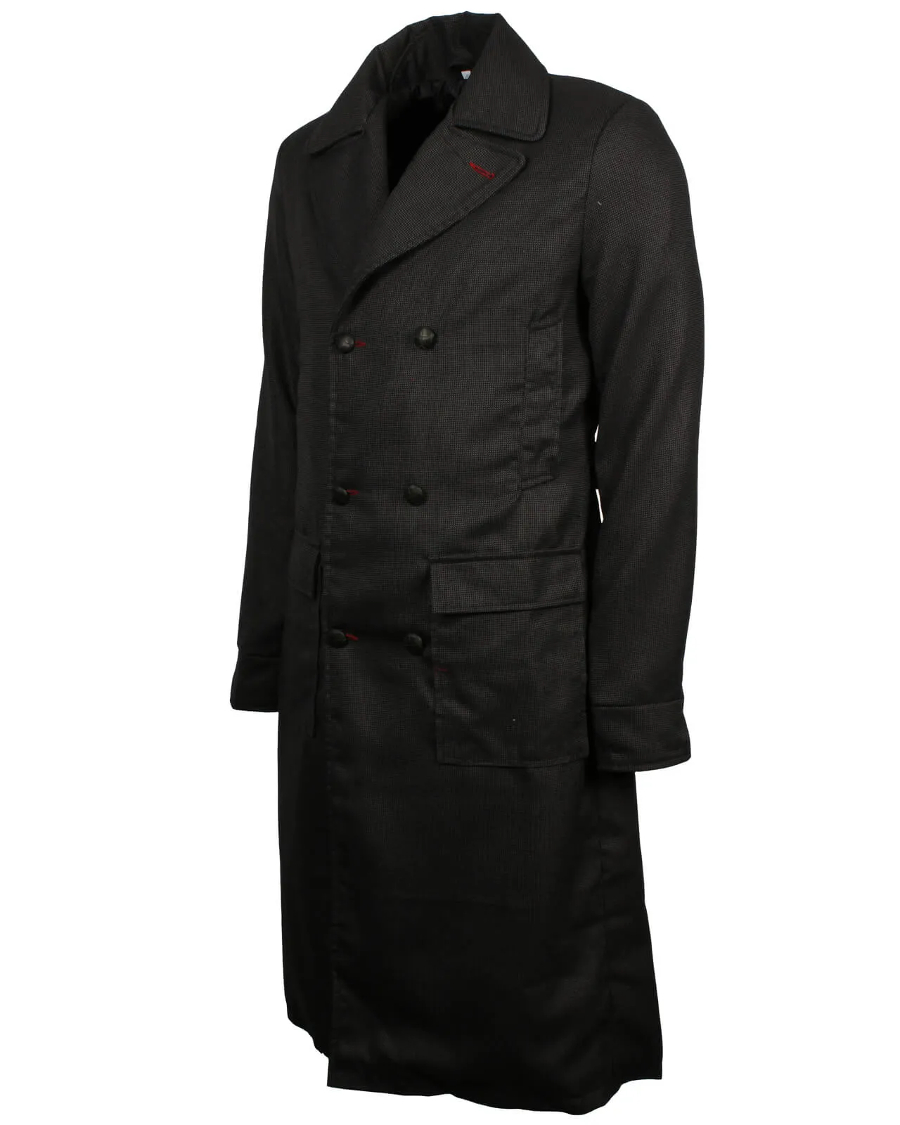 Sherlock Holmes Black Wool Trench Coat