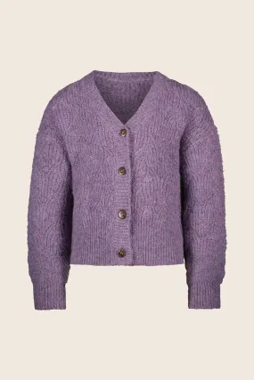 Tween Sweaters | Deau Flo Knitted Pattern Lavender Cardigan| Like Flo