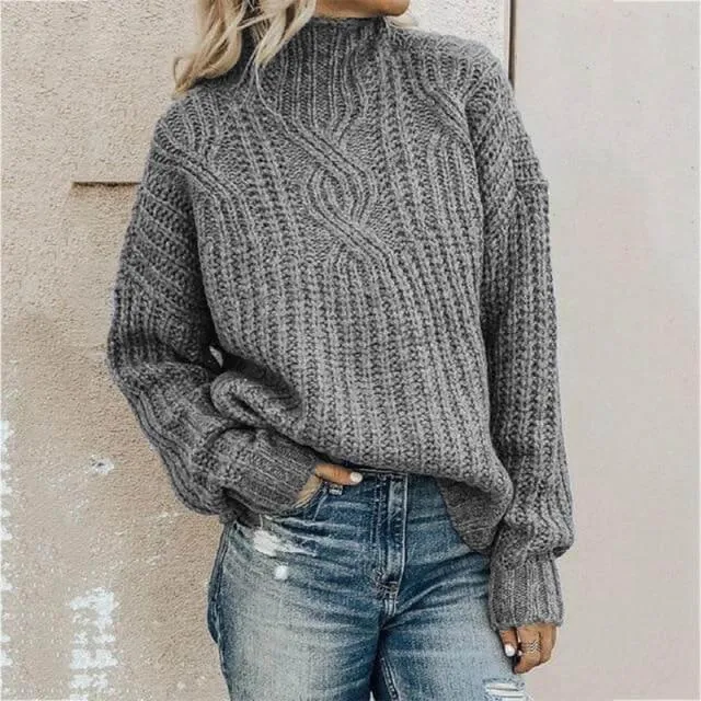 Twist Turtleneck Women Sweaters