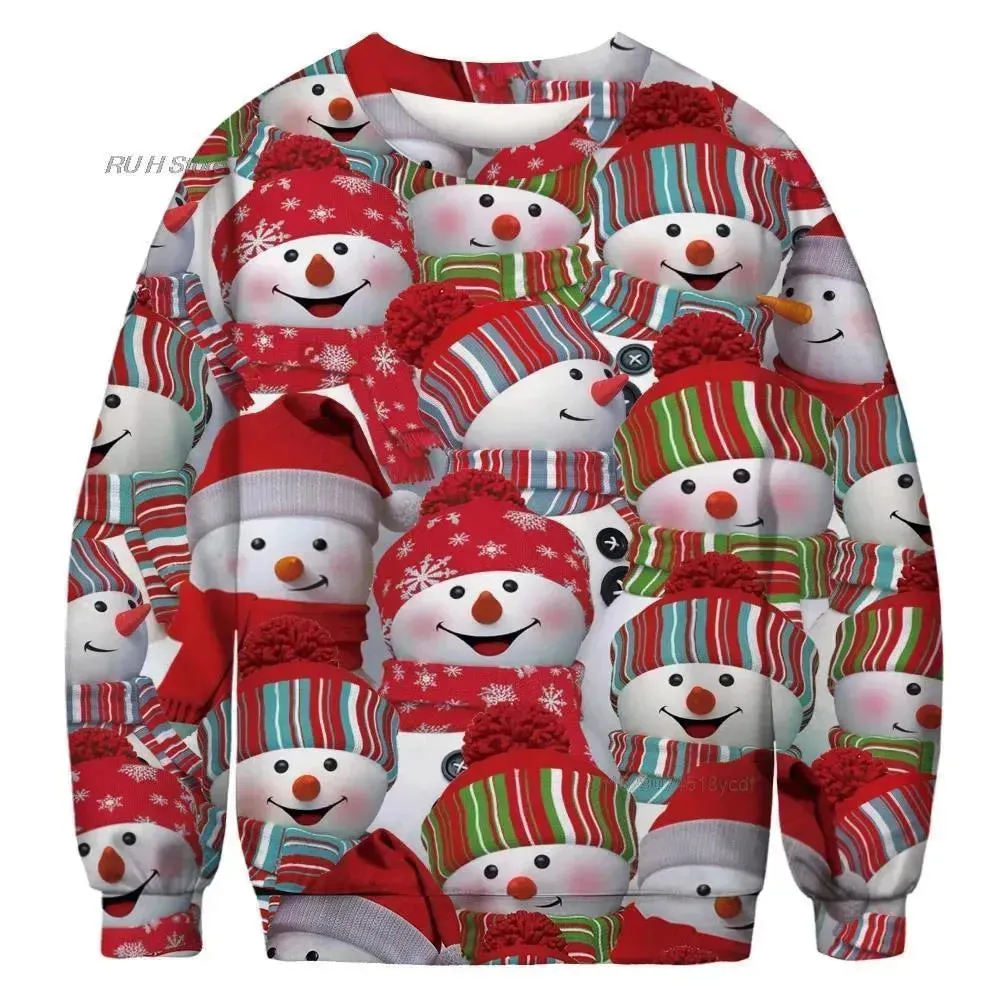 Ugly Christmas Sweater Santa Elf Couple Sweatshirt