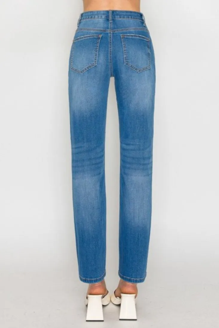 Wax Jean - Basic Straight Leg Jeans - 90365