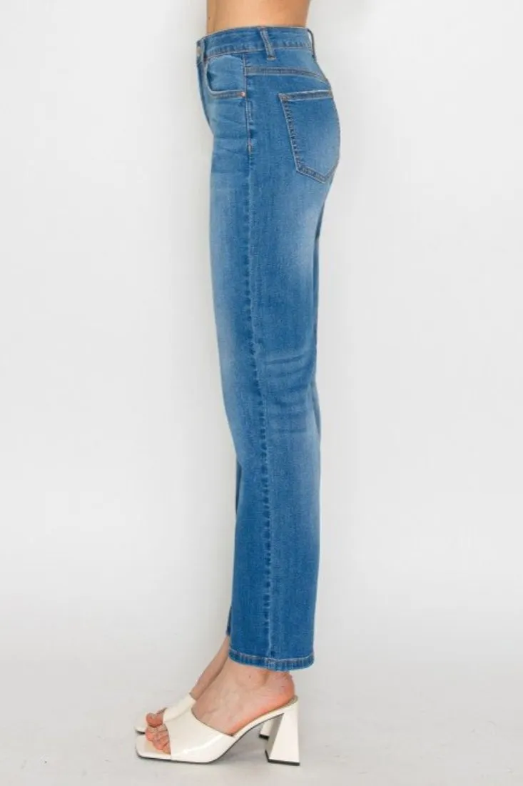 Wax Jean - Basic Straight Leg Jeans - 90365