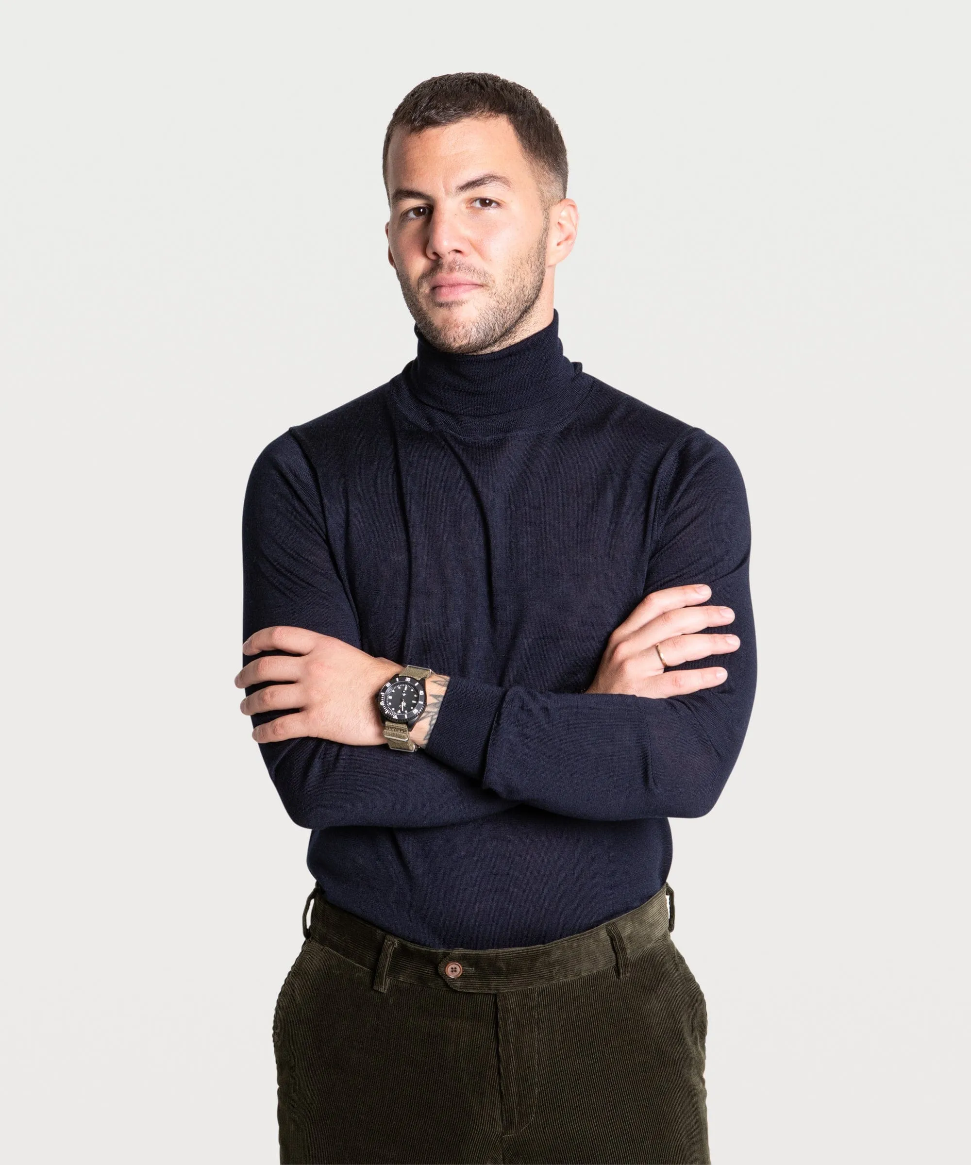 Wool Silk Rollneck Sweater