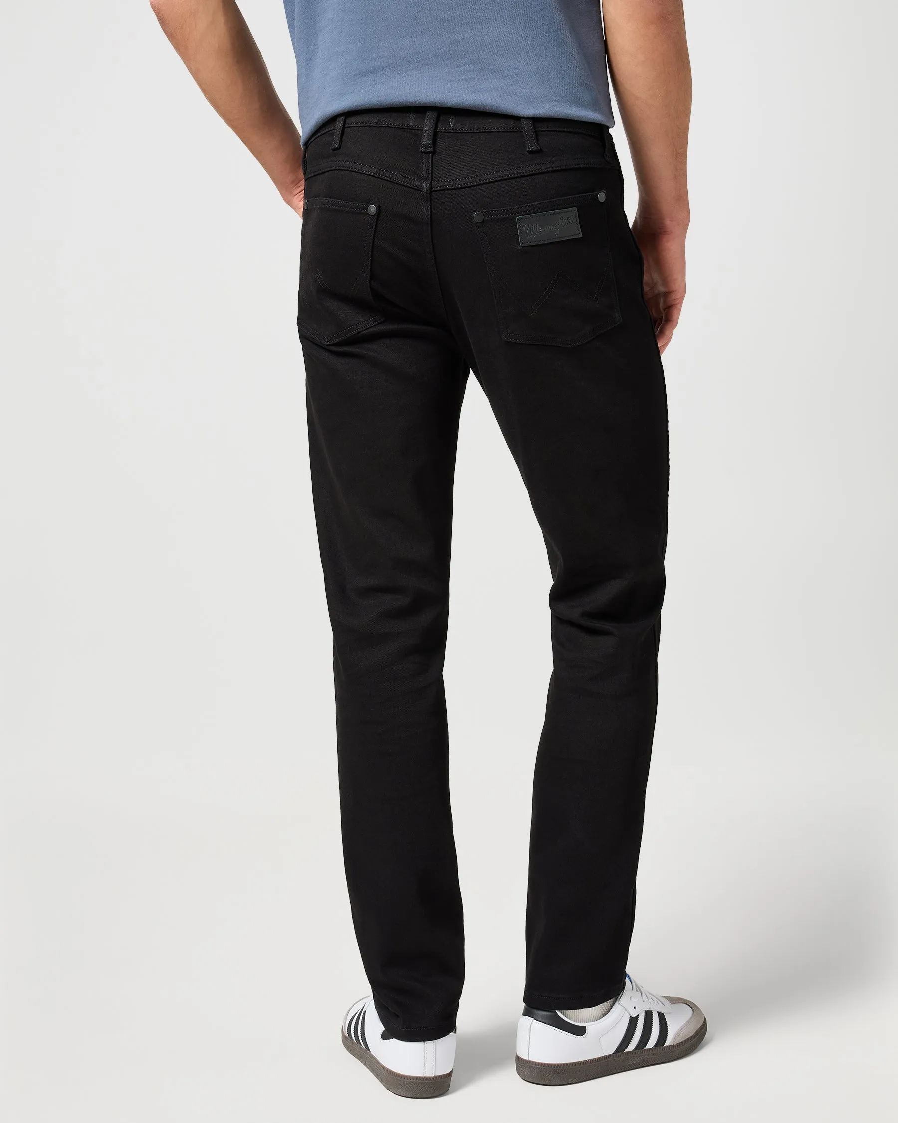 Wrangler Larston Slim Tapered Mens Jeans - Deep Ink (Black)