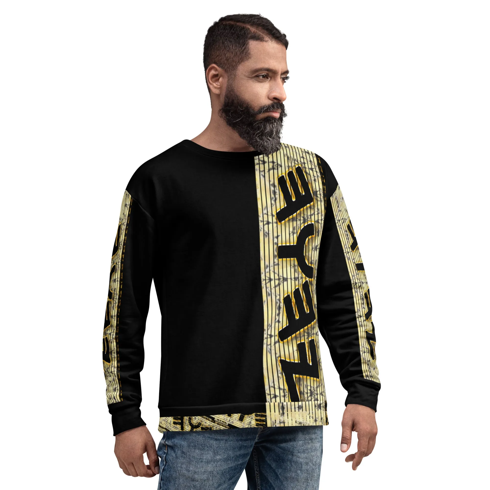 Yahuah Logo 03 - Black Designer Unisex Sweatshirt