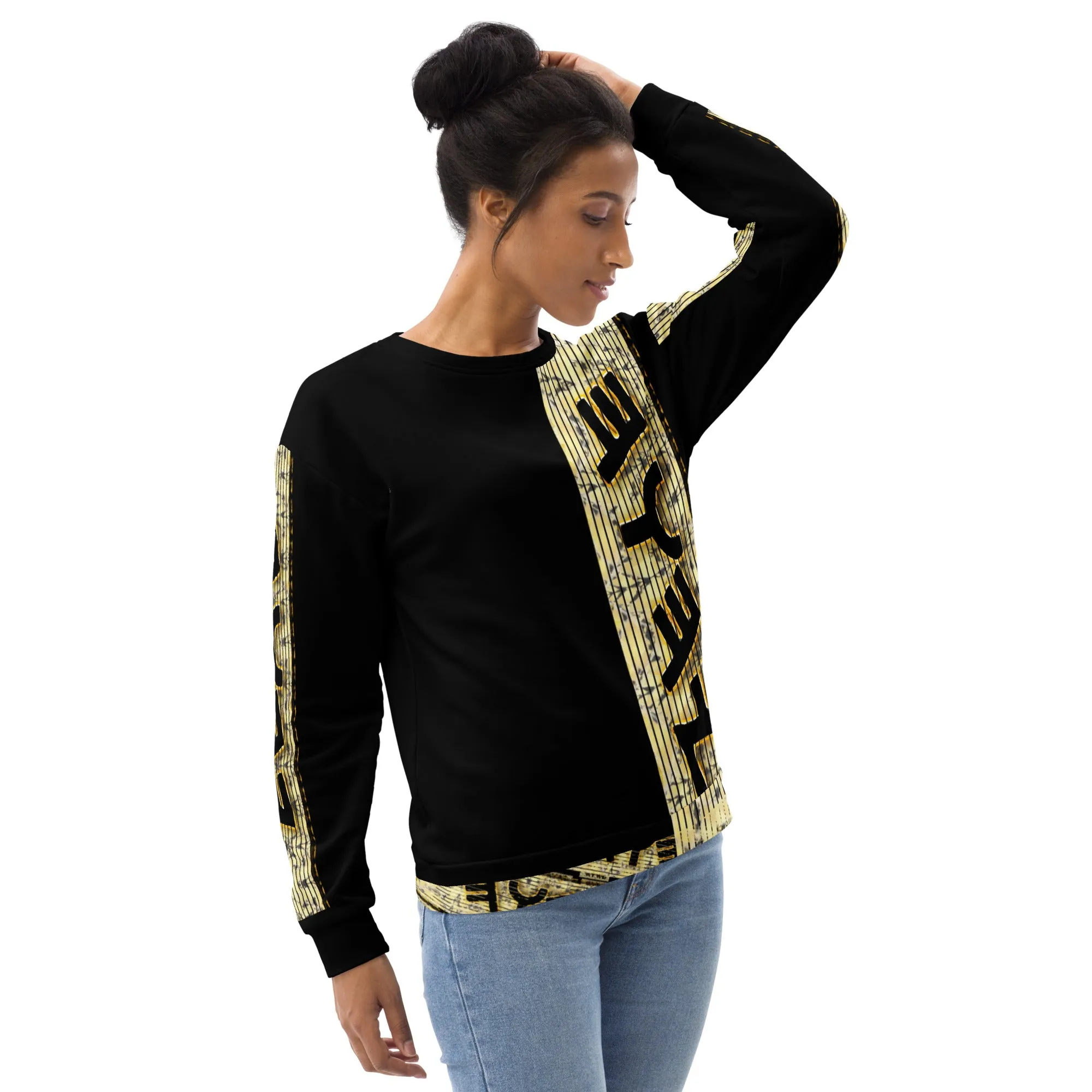 Yahuah Logo 03 - Black Designer Unisex Sweatshirt